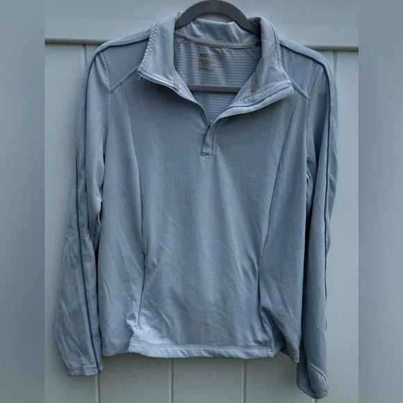 Mondetta Wonen’s Lightweight Sky Blue Quarter-Zip Pullover Shirt Size Large NWOT - Picture 12 of 14